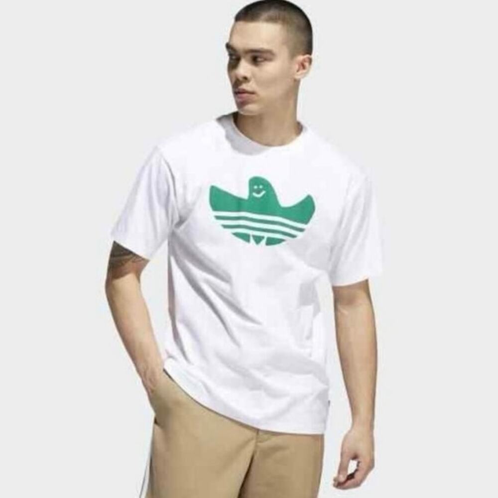 Adidas Skateboarding | White Green Shmoo Fill Tee Men Small Ghost